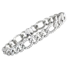 LB Exclusive 18K White Gold 7.52ct Diamond Interlocking Bracelet