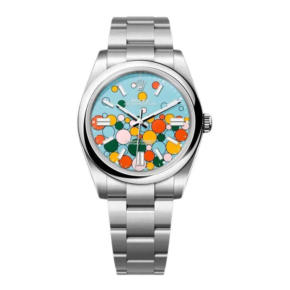 Reloj Rolex Oyster Perpetual 41mm Acero Esfera Celebración Automático 124300SSO
