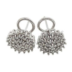 Diamond Cluster Earrings Set with 1.0ct of Diamonds in 9ct White Gold