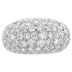 Cartier Diamond Pave Gold Bombe Ring 