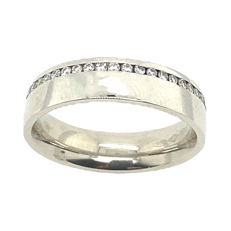 Platinum Wedding Band Set with 0.50ct of F/VS For Sale