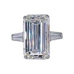 J. Birnbach 9.43 ct Emerald Cut Diamond Engagement Ring with Tapered Baguettes