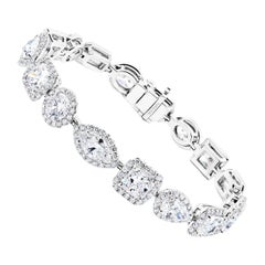 21 Carat Combine Mix Shape Diamond Bracelet Certified