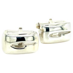 Vintage Gucci Estate Mens Cufflinks Silver 