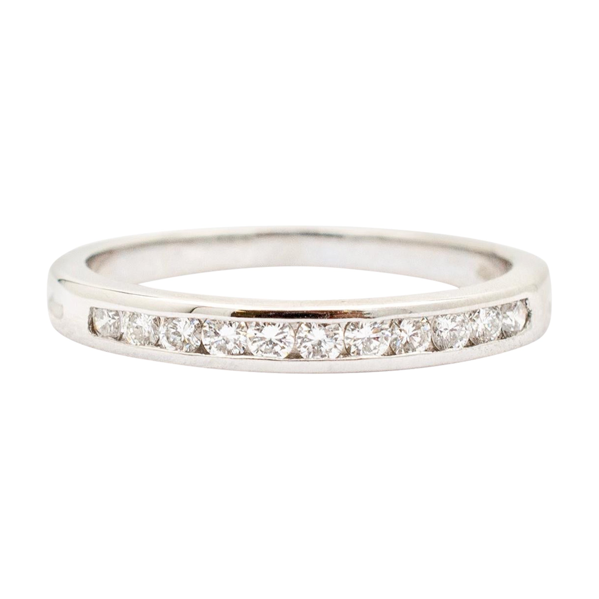 Tiffany & Co. Damen Platin Channel Set Diamant Hochzeit Band