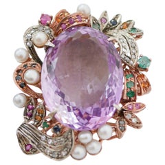 Vintage Amethyst, Pearls, Stones, Rubies, Emeralds, Sapphires, Diamonds,  Ring.