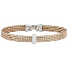 Alor Carnation Kabelfass-Armband mit Roségold und Diamanten 04-26-S511-11