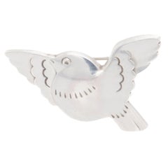 Georg Jensen Broche ou épingle oiseau en argent sterling n° 320 