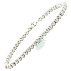 Tiffany & Co. Sterling Silver Enamel Return to Tiffany Heart Bracelet