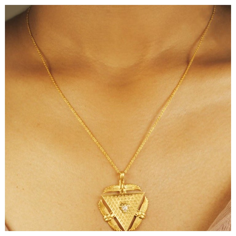 Egypt Abracadabra Amulet in 18kt Gold & Diamond