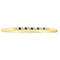 S Style Vintage Sapphire Diamond Bangle