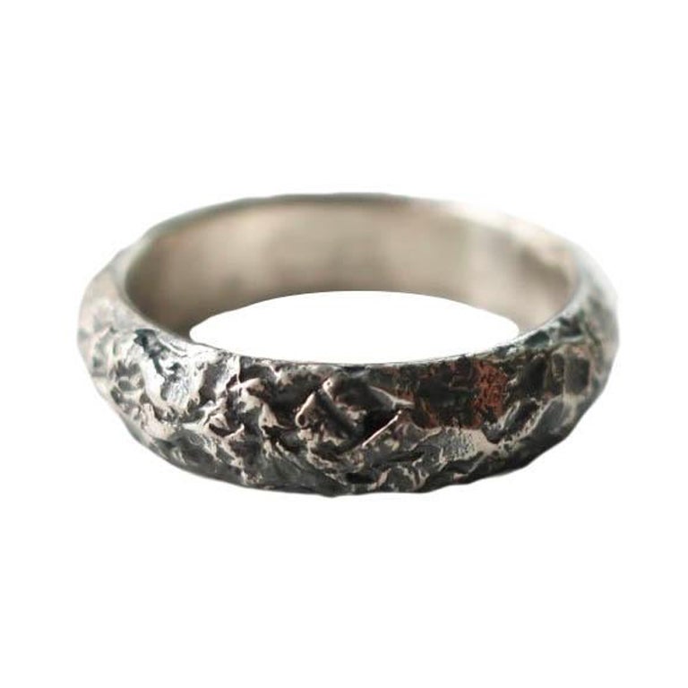 For Sale:  Worn Band Ring in Sterling Silver