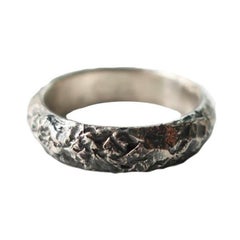 Worn Band Ring in Sterling Silver