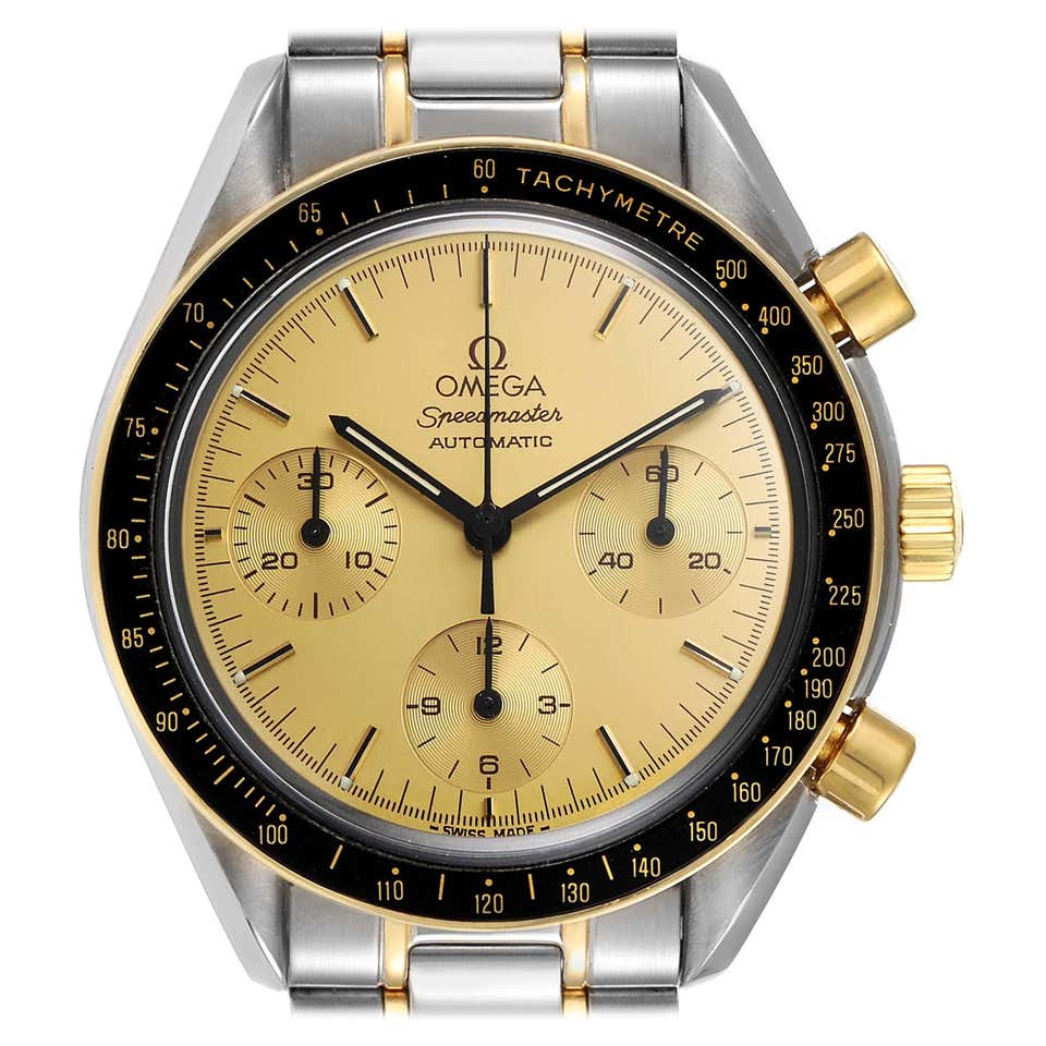 Speedmaster Mark Omega Speedmaster Mark 40 Steel Yellow Gold Automatic Mens Watch 3313. ...