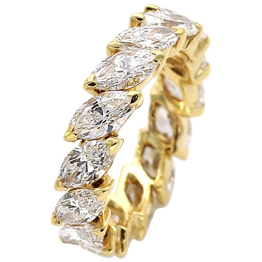 Marquise Cut Diamond Eternity Ring at 1stDibs