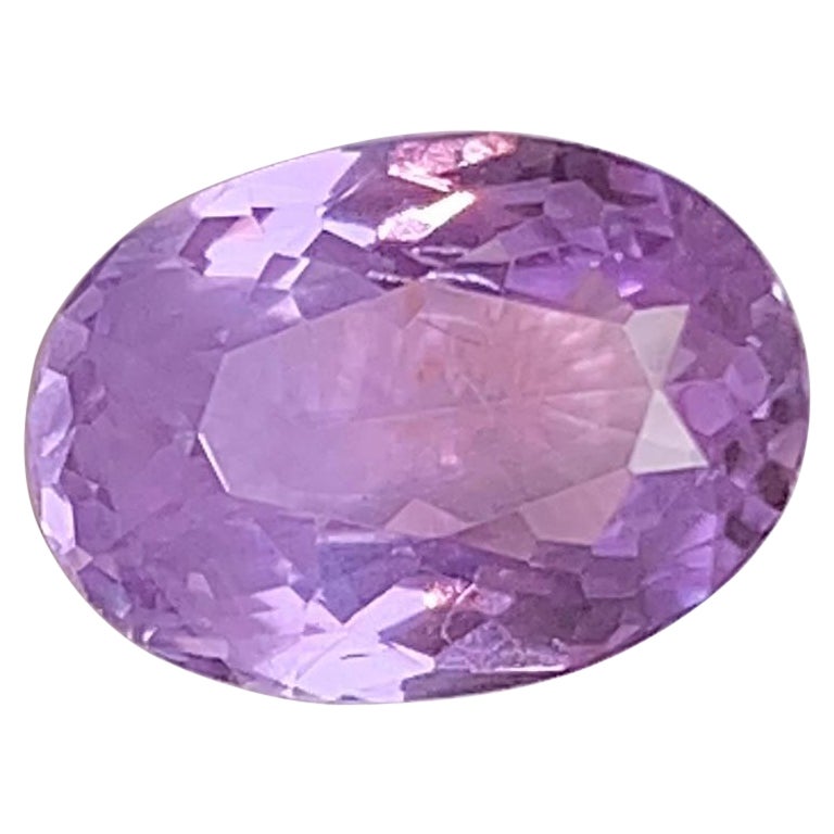 Saphir violet naturel non chauffé de 2,10 carats d'origine de Ceylan