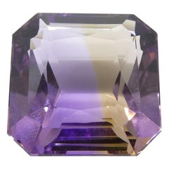 Ametrina cuadrada de 29,92 ct, gema 100% natural muy rara de origen único procedente de Bolivia
