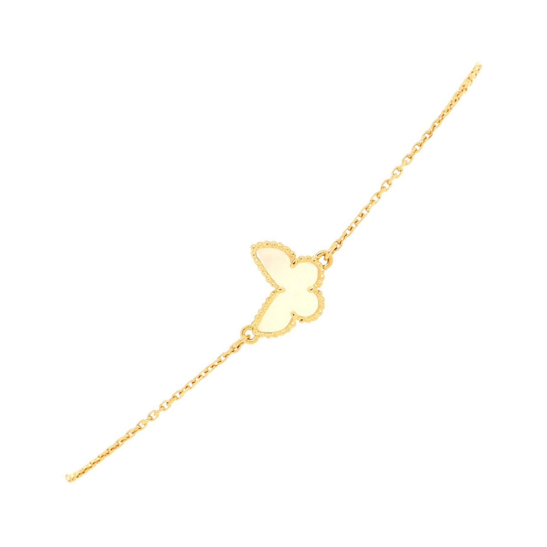 Van Cleef & Arpels Sweet Alhambra Butterfly Bracelet 18K Yellow Gold