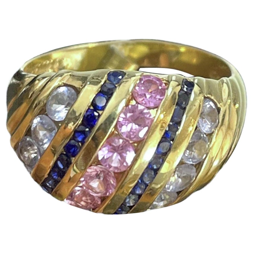 Anillo Vintage Multi-Gemstone - Oro Amarillo 14K