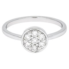 Bague de fiançailles en or blanc 18 carats avec diamant naturel de 0,25 carat