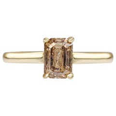 $1 NO RESERVE!  -  1.00 Carat Fancy Diamond - 14 kt. Gold - Ring