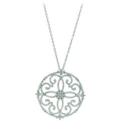 Ferrucci & Co. Diamond Necklace in 18 Karat White Gold, Handmade in Italy
