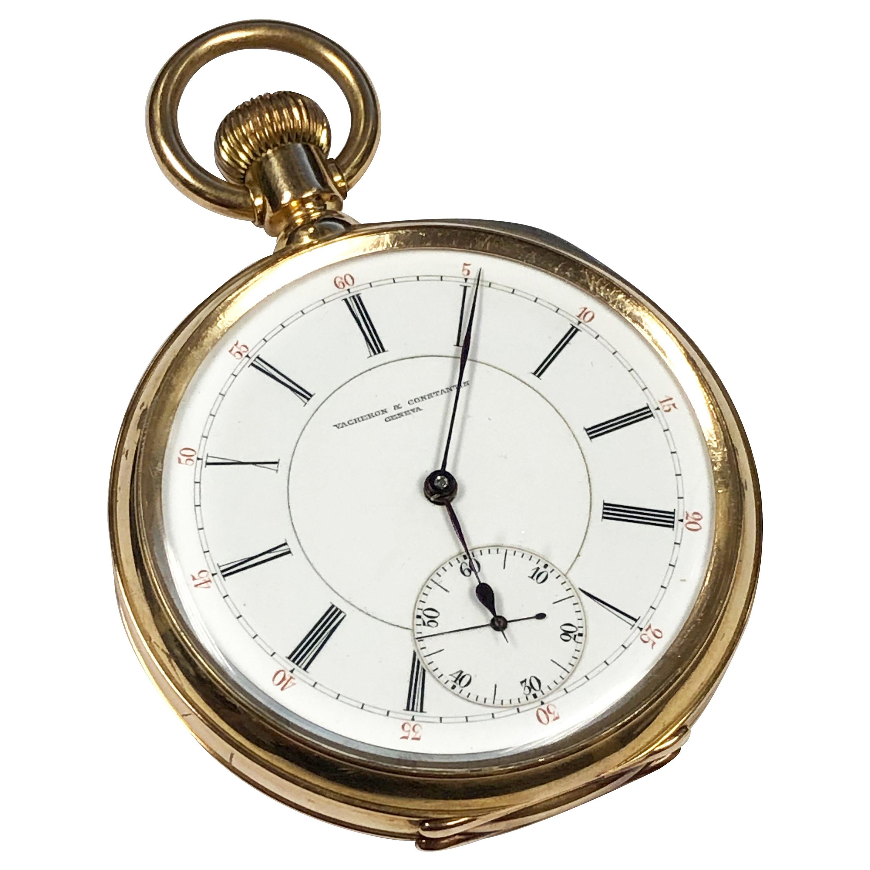 Vacheron Constantin Vintage Large 18k Gold cased Pocket Watch 1890s For Sale