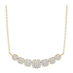 Collana Moonlight Cluster: 1,3 carati di diamanti in oro giallo 18k