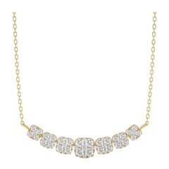 Collier grappe Moonlight : diamants de 1,3 carat en or jaune 18 carats