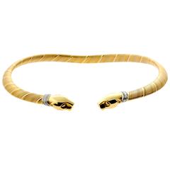 Cartier Panthere Diamond Gold Choker Necklace