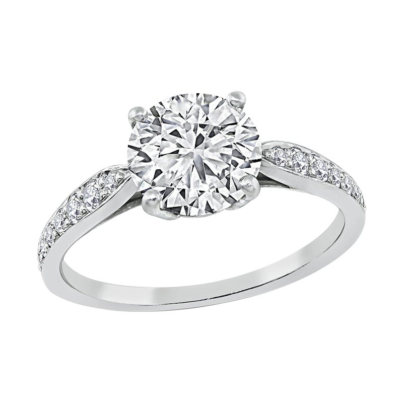 Tiffany & Co 1.36ct Diamond Engagement Ring For Sale