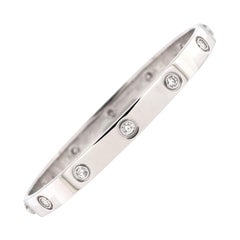 Cartier Love 10 Diamond Bracelet 18K White Gold with Diamonds