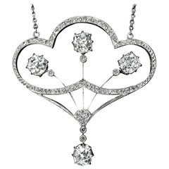 Belle Epoque Antique Diamond Platinum Necklace
