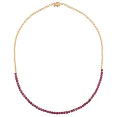 Collier de luxe 14 carats avec rubis 10,17 carats - Pièce d'exquise déclaration en matière de pierres précieuses