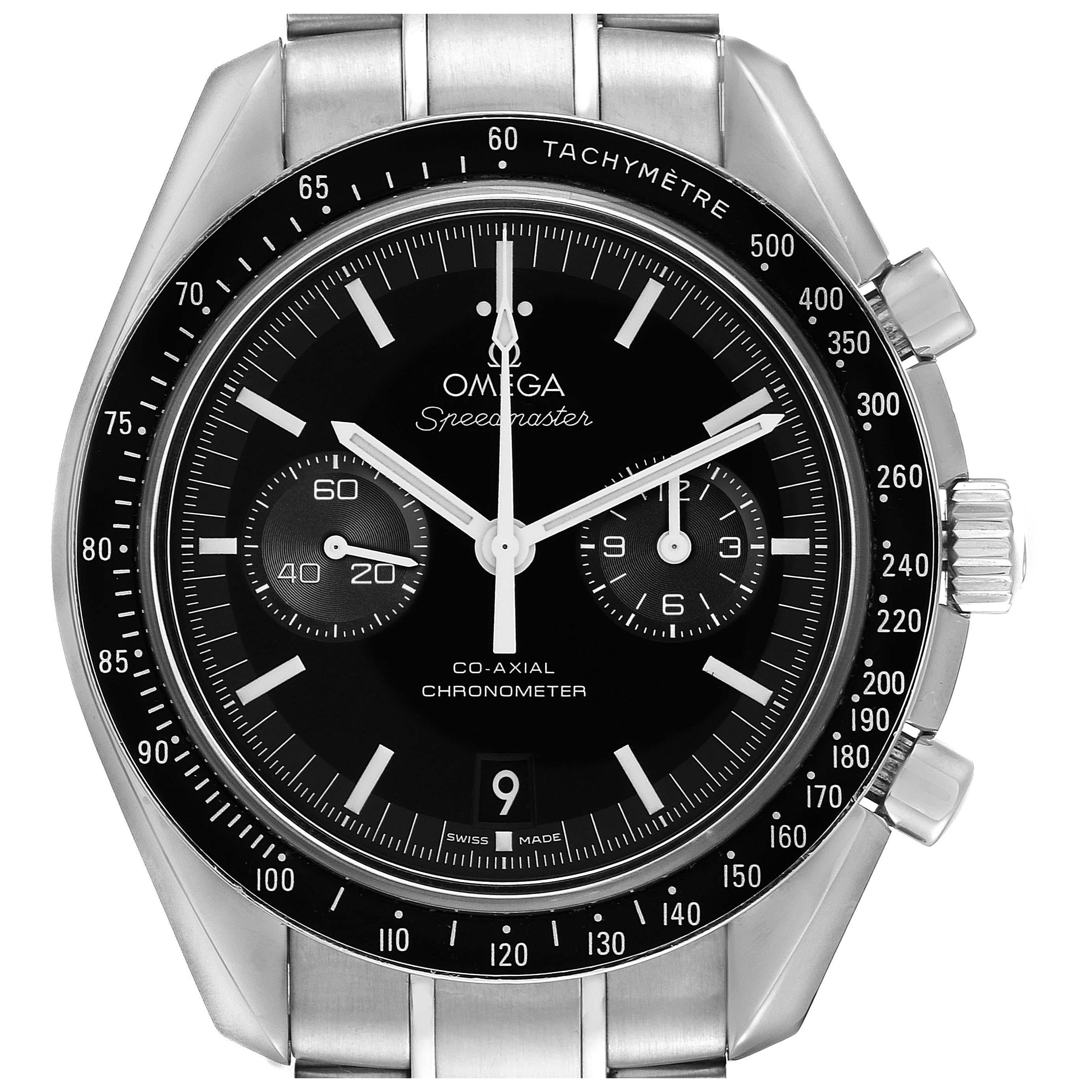 Omega Speedmaster Co-Axial Steel Mens Watch 311.30.44.51.01.002 Box Card For Sale