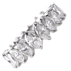 Classic Marquise Diamond Platinum Eternity Band Ring