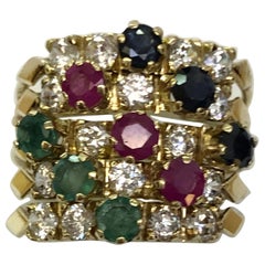 14 Karat Gold Diamantring mit Diamanten