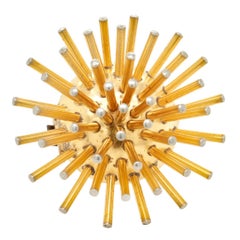 Spillone o spilla d'epoca Hermes in argento lavato in oro in stile Sputnik