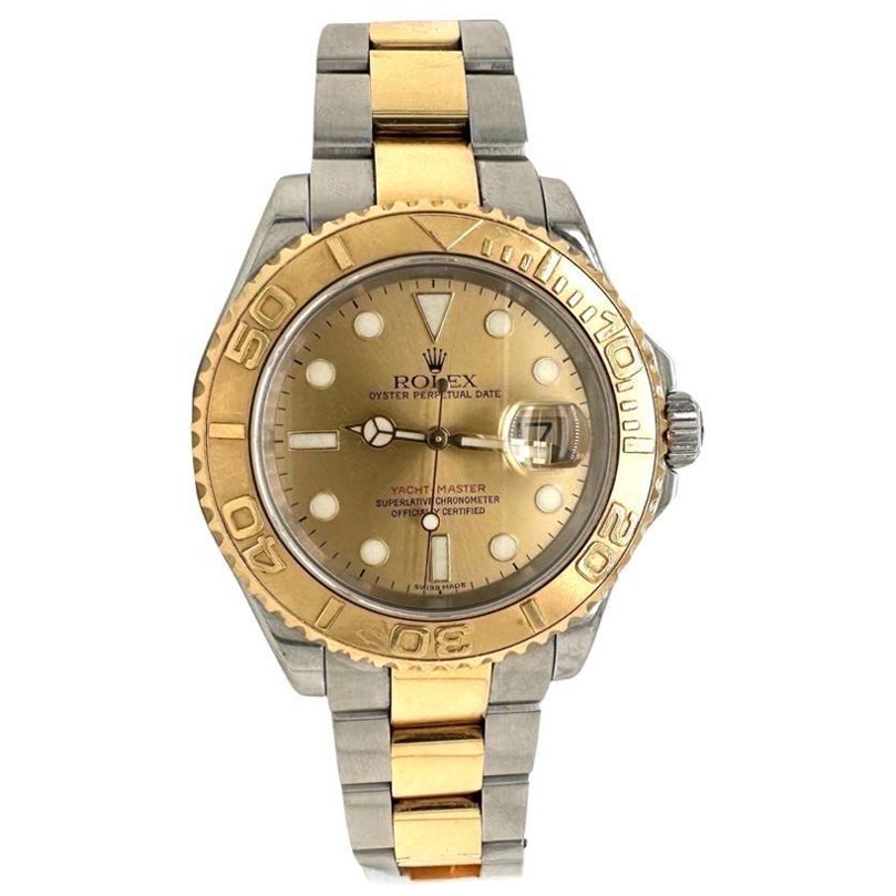 Rolex Yacht Master REF 16623 in Stainless Steel and 18k Yellow Gold For Sale