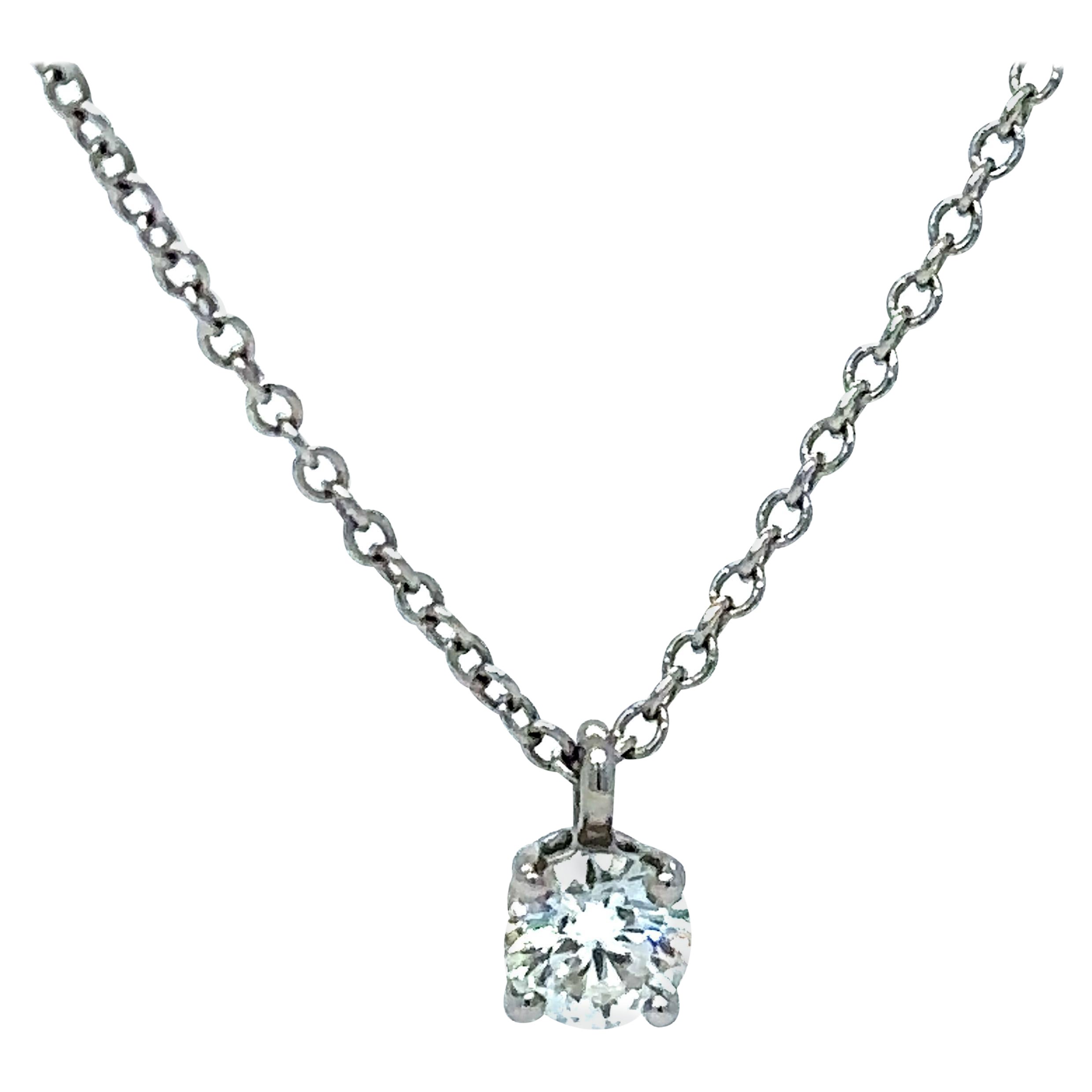 Tiffany & Co Solitaire Diamond Pendant 0.21ct