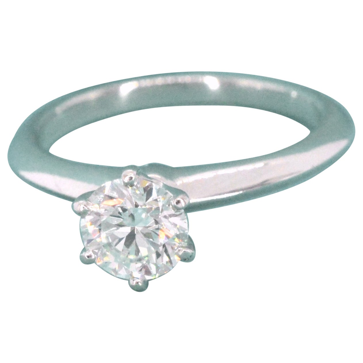 Platinum Tiffany & Co Ring with Diamond 0.72 carat For Sale