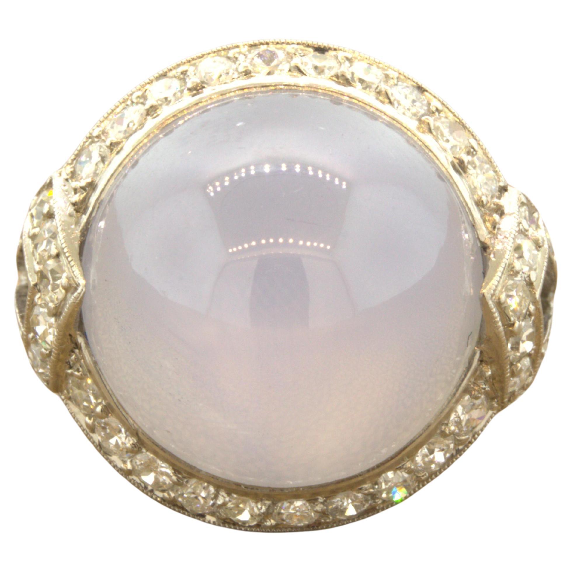 Art Deco Star Sapphire Diamond Platinum Ring