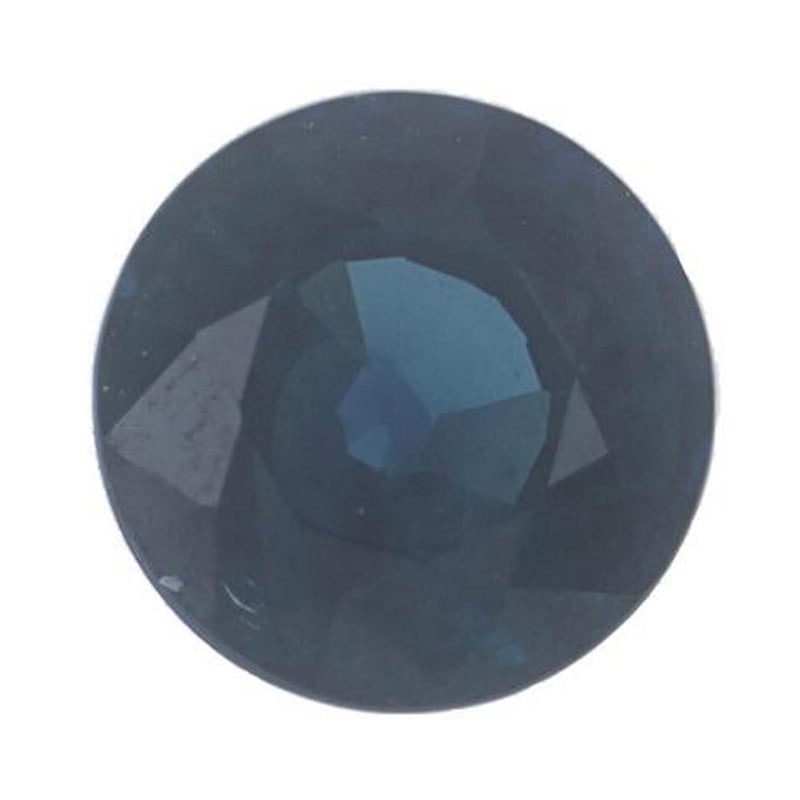 Saphir libre rond solitaire bleu de 1,95 carat en vente