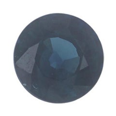 Saphir libre rond solitaire bleu de 1,95 carat