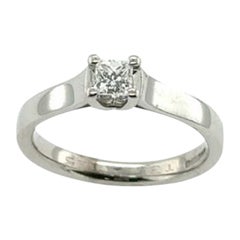 Bague solitaire de 0,25ct G/VS en or blanc 18ct, diamant taille princesse