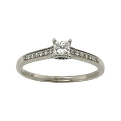 0.22ct Solitaire Centre Stone Diamond Engagement Ring in 9ct White Gold