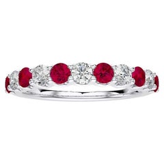 1981 Classic Collection Ring: 0.33ct Diamonds and 0.5ct Ruby in 18K White Gold