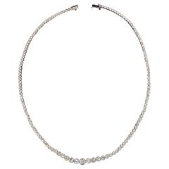 Fine Diamond Platinum Necklace 12