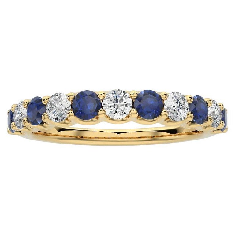 1981 Classic Collection Ring: 0.33ct Diamond & 0.5ct Sapphire in 14K Yellow Gold