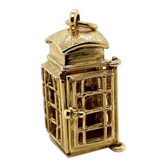 9 Karat Yellow Gold Telephone Box Charm